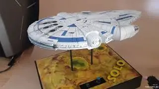 Revell 1/72 Millenium Falcon modded to resemble Lando's Falcon from 