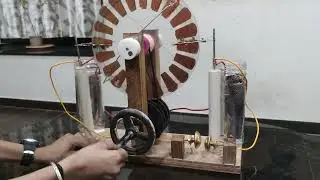 Wimshurst machine. विम्सहर्स्ट मशीन. Static electricity generator.