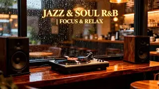 November Rainy Night RnB Jazz Focus Mix | Warm Golden Caf&eacute; Ambience