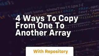 4 ways to copy from one to another array