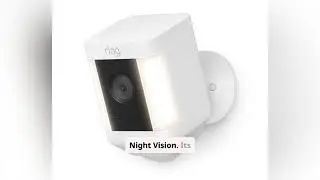 Ring Spotlight Cam Plus &ndash; Wireless Security Camera with LED Lights, Color Night Vision & Siren