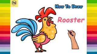 How to Draw a Cartoon Rooster | No.9 ARTS