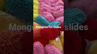 Real Mongolia Fur Slides