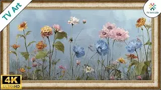 Country Decor Frame TV Art - Wild Flowers Screensaver - 10 Hours