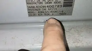 Nissan Altima Paint Code Location