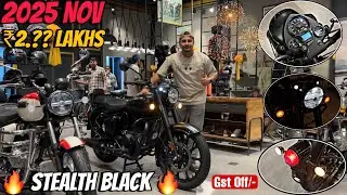 Royal Enfield Classic 350 Stealth Black 🔥| GST Updated Price In Nov | अब सब लेंगे Bullet,Classic !✨
