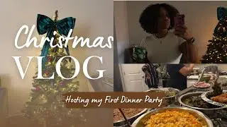Hosting My First Christmas Party🤶  | Decor Haul, Viral Snacks & Family Time
