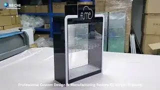RECHI Custom Counter Illuminated Acrylic E-Cigarette Bottle/CBD Liquid Retail Display Stand Cabinet