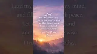 A simple prayer to start this morning&mdash;peace, wisdom, and God&rsquo;s guidance. 🙏🌅 #MorningPrayer #NewDay