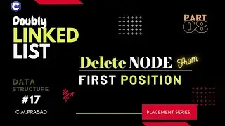 17: Deletion of a Node from First Position | Doubly Linked List