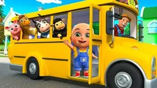 Wheels On The Bus Adventure | Red Bus Goes Round. Twinkle Twinkle Johny Johny