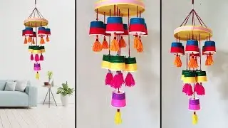 DIY Wind Chime Wall Hanging Craft Ideas // Home Decoration crafts idea // Best Out Of Waste #DotsDIY