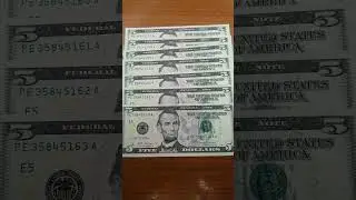 15 $5 dollar Bill's with consecutive serial numbers period.