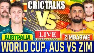 🔴 Live: AUS vs ZIM Live Match Today, World Cup, Cricket Live Scores, Commentary, 1st Innings