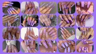 50 lovely purple nail art design // lavender purple nail ideas // #houseoffashion #lavendernail