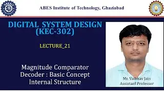 L21 | Magnitude Comparator & Decoder Internal Architecture | Digital System Design (KEC302) | Hindi