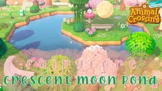 fairycore crescent moon pond speedbuild | animal crossing new horizons