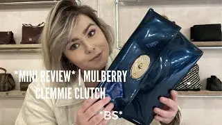MULBERRY CLEMMIE MIDNIGHT BLUE PATENT CLUTCH HANDBAG | LUXURY HANDBAG REVIEW | LUXURY THRIFTING
