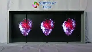 1x3 3pcs 180cm Splicing 3D Hologram LED FAN Display Wall  #3ddisplay #hologram #fyp