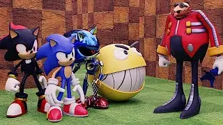 Pacman and Sonic Team vs Eggman