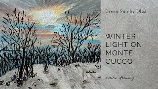 Winter Light on Monte Cucco | Acrylic Painting