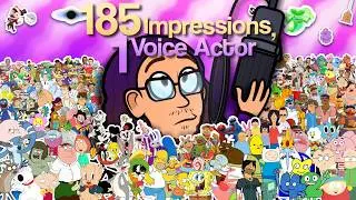 1 Voice Actor Does 185 UNIQUE Voice Impressions!