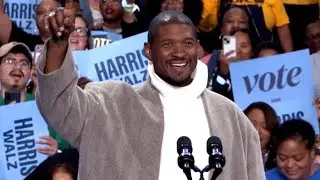 Usher speaks at Kamala Harris campaign rally in Atlanta, GA (Oct. 19, 2024)
