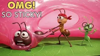 🍬🐜 Giant Bubblegum Trap! | Funny Sticky Ants Cartoon for Kids 🤣