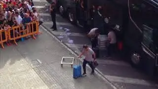 Llegada del Athletic Club a Mestalla