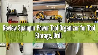 Review Spampur Power Tool Organizer for Tool Storage, Drill Holder Wall Mount with Charging Station,