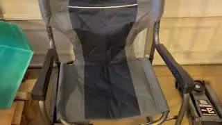 TIMBER RIDGE Lightweight Oversized Camping Chair, Portable Aluminum Directors Chair with Side Table