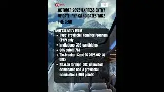 OCTOBER 2025 EXPRESS ENTRY UPDATE PNP CANDIDATES TAKE THE LEAD