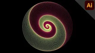 Spiral inside circle | Gradient swirl | ILLUSTRATOR TUTORIAL - ABSTRACT & CREATIVE