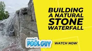 💦 Building a Custom Natural Stone Waterfall | Ask the Pool Guy #PoolConstruction