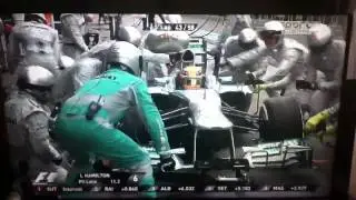 F1 2013 - Melbourne Race - Lewis Hamilton - Pit Stop Onboar