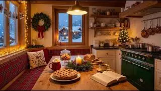 A Peaceful Snowy Morning in the 1950s ❄️ Vintage Oldies Playing in Another Room | Fireplace Ambience