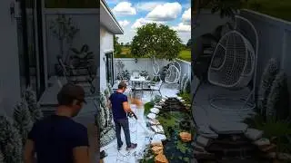 Extreme Backyard Makeover &mdash; Satisfying Restoration! #short #homebuilding #restoration #viralvideo