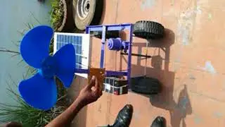 SOLAR AND WIND POWERED VEHICLE