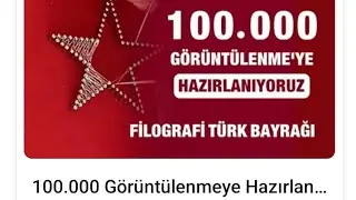 Filografi Türk Bayrağı Yıldız Alt Sarim