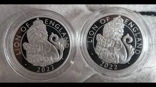 Absolute trash coins - The Tudor Beasts Lion of England 2022 UK 1oz silver proof. The Royal Mint