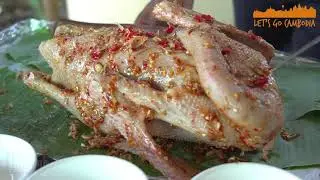 Local Method Cooking Goose in Clay Oven Builded from Mud! ក្ងានអាំងអំបិលម្ទេស
