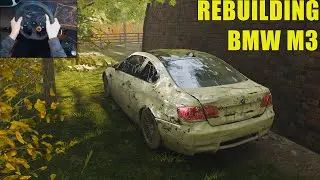 Rebuilding a Wrecked E92 BMW M3 - Forza Horizon 4 (Steering Wheel + Shifter) Gameplay