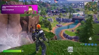Fortnite - Jump From Sunset Falls Into The Water Below (South Park Born In Chaos Quests)