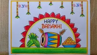 Happy baisakhi poster making ideas by mev creations, drawing creativity, baisakhi ki drawing, art