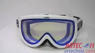 Uvex Racer Goggle: White (Clear Blue Mirror) : ARTECHSKI.com