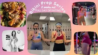 Bikini Competition Prep Series 👙 6 weeks out // FULL DAY OF EATING // HAMSTRING WORKOUT WITH CUES
