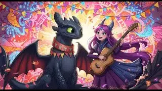 Mirabel and dragon: Harmony of Dragons and Music