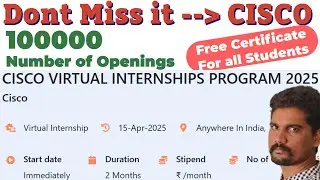 How to Apply for CISCO Virtual Internship 2025 | CISCO VIP 2025  | Build a  Real world Project
