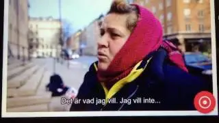 V&aring;ldsam SL-ordningsvakt mot tiggare vid R&aring;dmansgatan t-bananstation/ Violent Security guard/agresivo