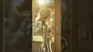 AI Android Learns to Dance | Retro-Futuristic Short Film Moment 🤖💃@VelvetAIOfficial  #ai #shorts